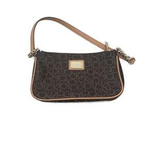 Calvin Klein Monogram Signature Demi Shoulder Bag Brown
